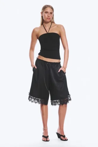 Halterneck Bandeau Top – Black