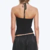 Halterneck Bandeau Top – Black