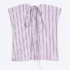Halterneck Bandeau Top – Striped Lilac