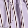 Halterneck Bandeau Top – Striped Lilac