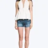 Halterneck Cotton Top – off White