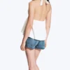 Halterneck Cotton Top – off White