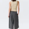 Hanne H Capri Suiting Trousers – Dark Grey Melange