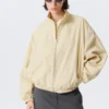 Hanne H Oversized Track Jacket – Light Dusty Beige