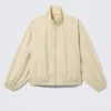 Hanne H Oversized Track Jacket – Light Dusty Beige