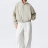 Hanne H Oversized Track Jacket – Light Dusty Mole