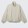 Hanne H Oversized Track Jacket – Light Dusty Mole