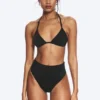 Heat High Waist Bikini Bottoms – Black
