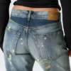Helix Low Rise Regular Flared Jeans – Arizona Worn – Medium Blue