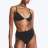 High Rise Brazilian Bikini Bottoms – Black
