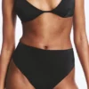 High Rise Brazilian Bikini Bottoms – Black