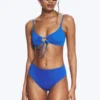 High Rise Brazilian Bikini Bottoms – Bright Blue