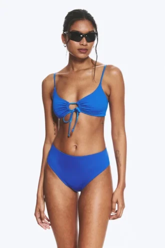 High Rise Brazilian Bikini Bottoms – Bright Blue