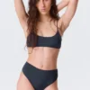 High Rise Brazilian Bikini Bottoms – Dark Blue