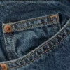 High Waisted Curved-Yoke Barrel Jeans – Blue Anthem – Medium Blue