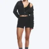 High Waisted Sports Biker Shorts – Black