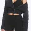 High Waisted Sports Biker Shorts – Black