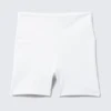 High Waisted Sports Biker Shorts – White