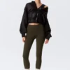 High Waisted Sports Tights – Dark Brown