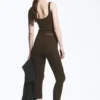 High Waisted Sports Tights – Dark Brown
