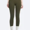 High Waisted Sports Tights – Dark Khaki Green