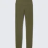 High Waisted Sports Tights – Dark Khaki Green