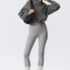 High Waisted Sports Tights – Light Dusty Grey