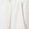 High Waisted Wide Leg Satin Trousers – White