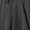 High Waisted Wide Leg Suiting Trousers – Pinstriped Dark Grey