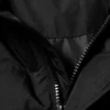 Hooded Puffer Jacket with Faux Fur Trim – Black