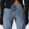 Hour Low Rise Skinny Bootcut Distressed Jeans – Blue Horses – Medium Blue