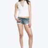 Hour Slim Low Rise Denim Hotpants – Gloria Blue – Medium Blue
