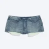 Hour Slim Low Rise Denim Hotpants – Gloria Blue – Medium Blue