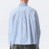 Hugo Hart Relaxed Double Collar Shirt – Blue – White Stripes