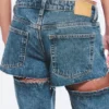 Imoo Cut Low Rise Loose Wide Leg Jeans – Medium Blue