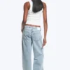 Imoo Low Rise Loose Wide Jeans – Dream Blue – Light Blue