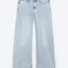 Imoo Low Rise Loose Wide Jeans – Dream Blue – Light Blue