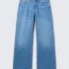 Imoo Low Rise Loose Wide Jeans – Kallithea Blue – Medium Blue