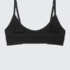 Inez Scooped Cotton Bralette – Black
