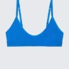 Inez Scooped Cotton Bralette – Bright Blue