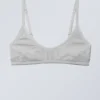 Inez Scooped Cotton Bralette – Grey Melange