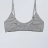 Inez Scooped Cotton Bralette – Grey Melange