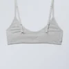 Inez Scooped Cotton Bralette – Grey Melange