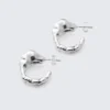 Irregular Hoop Earrings – Silver