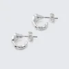 Irregular Mini Hoop Earrings – Silver