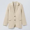 Isa Linen Mix Blazer – Beige