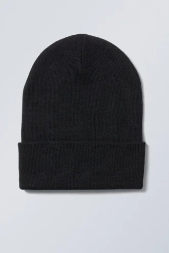 Ivy Knit Beanie – Black