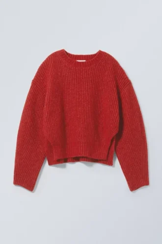 Ivy Knit Sweater – Red