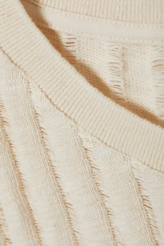 Jacquard Knitted Tank Top – Light Dusty White