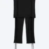 Jersey Knot Trousers – Black
